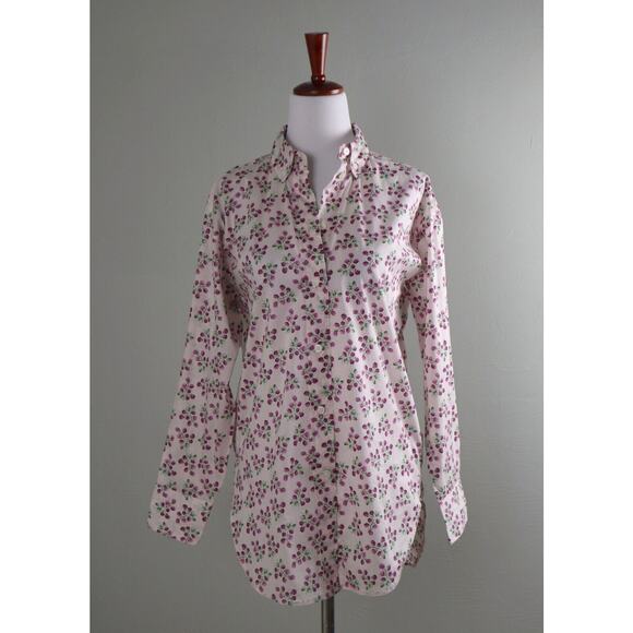 J.CREW NWT $90 Relaxed Fit Lightweight Shirt Top in Whisper Peach Berry Size 00 - Picture 2 of 7
